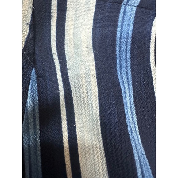Show me Your Mumu High Waisted Blue Striped Shorts Size Small Zipper Back - Picture 4 of 6